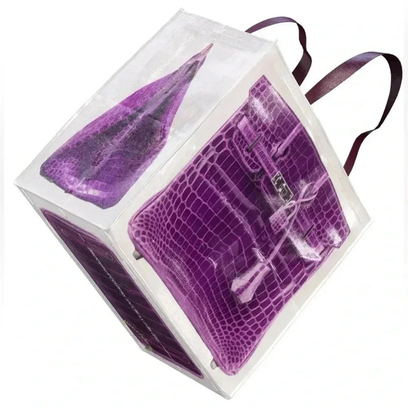 Reusable grocery tote bag printed designer bag large Capacity bag PURPLE - Picture 7 of 7